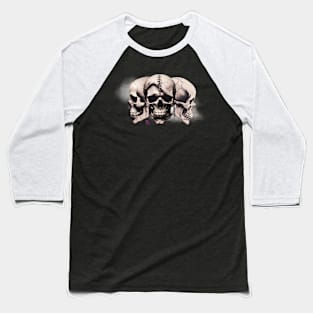 Skulls Tattoo Style Baseball T-Shirt